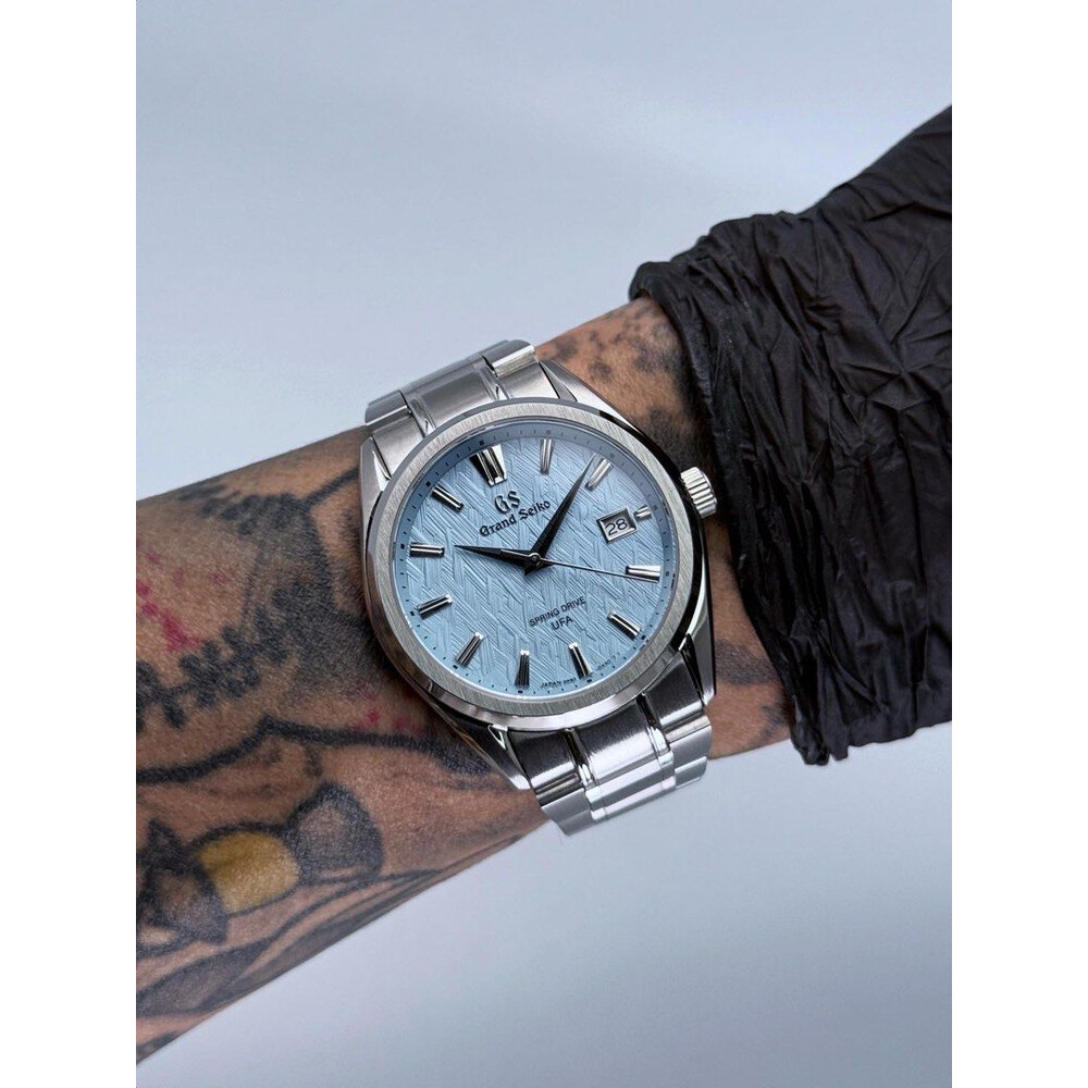 Custom Seiko Mod • Ice Blue Shinshu Ice Forest Premium GS UFA SLGB001 Automatic • 40mm